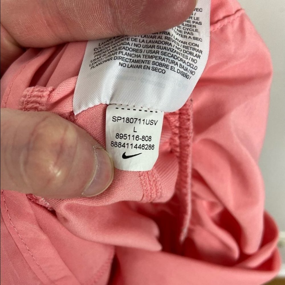 Nike High Rise Running Shorts Pink Large Modern Tempo Breathable Lightweight L - Picture 12 of 15